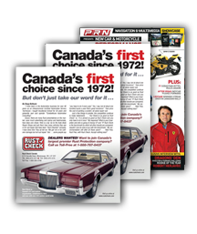 RustCheck magazine ad highlighting Canada’s first choice since 1972 with a classic car image.